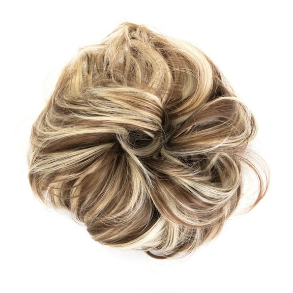 Donut Hair Bun Extension Chignons Hair Piece Wig Hairpiece Hair Bun Extensions Wavy Curly Messy