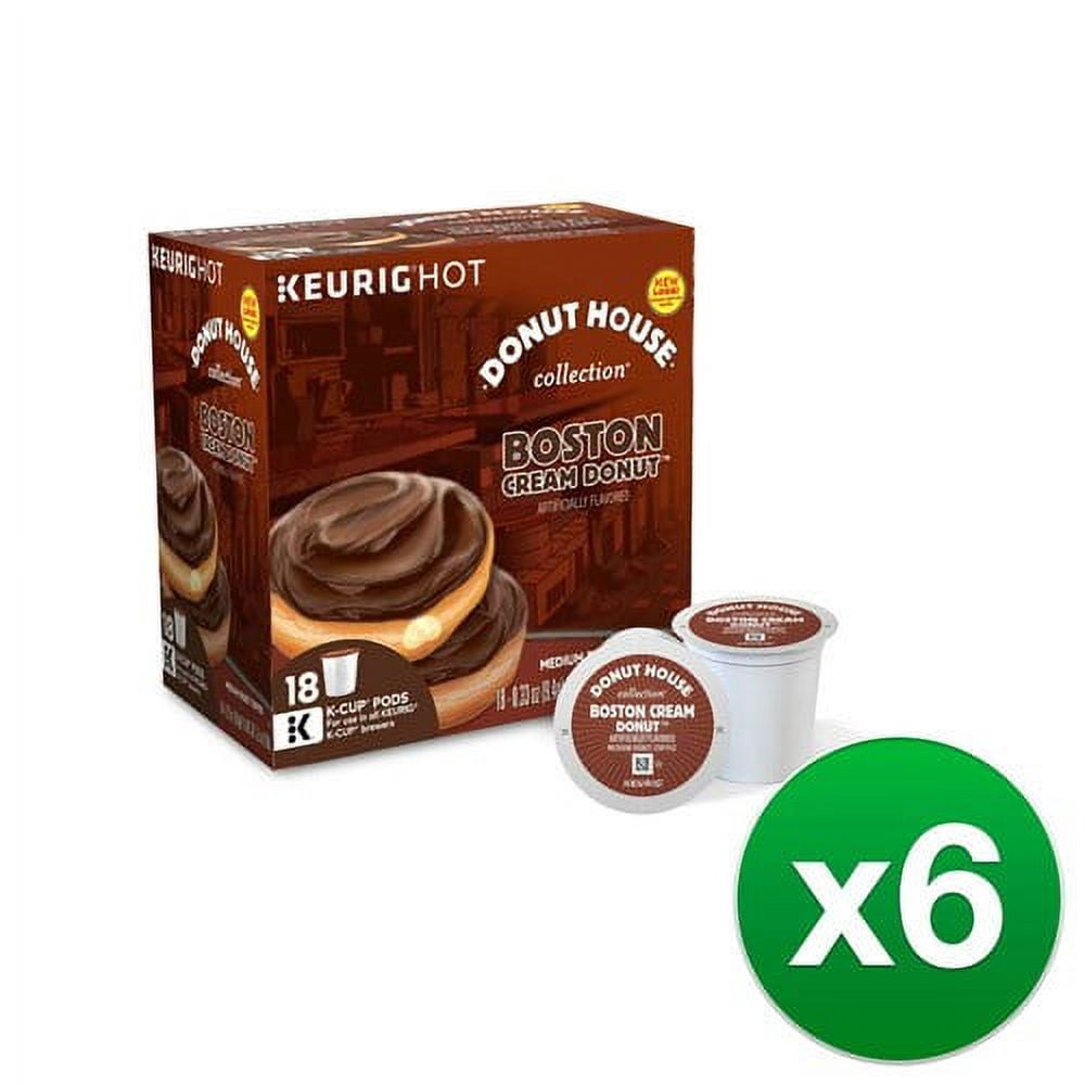 Donut House Boston Cream Donut Single-Serve Keurig K-Cup Pods Medium Roast-108ct