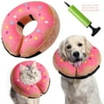 thumbnail image 1 of Donut Inflatable Collar for Dogs and Cats, Soft Recovery Dog Cone After Surgery, Protective Pet Neck Cone for Small, Medium, Large Dogs, Not Block Vision (Pink, L), 1 of 7