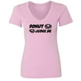 thumbnail image 1 of Donut Judge Me Womens V-Neck Tee, 1 of 1