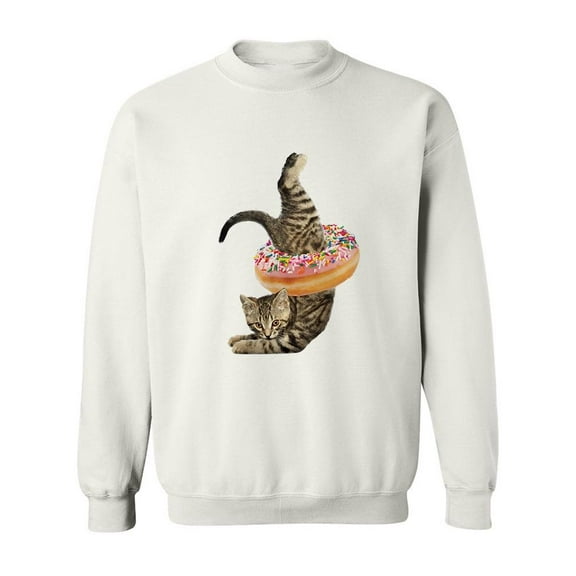 Donut Kitten Sweatshirt Men -SPIdeals Designs, Male 3X-Large