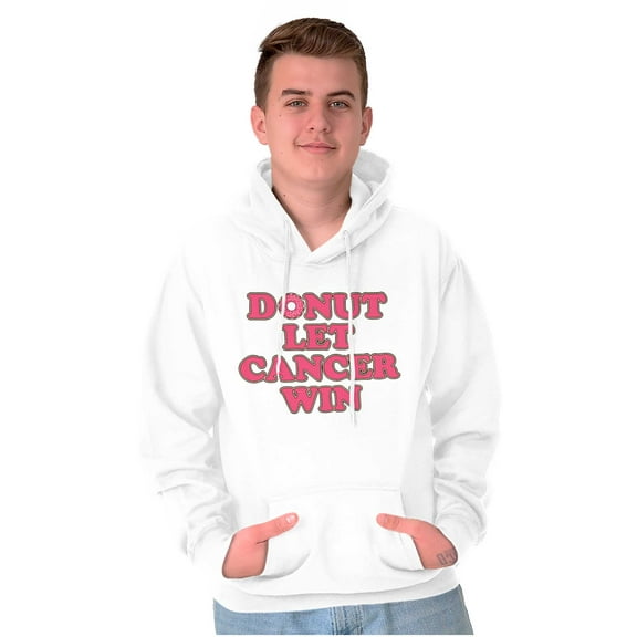 Donut Let Breast Cancer Win Hoodie Sweatshirt Women Brisco Brands X