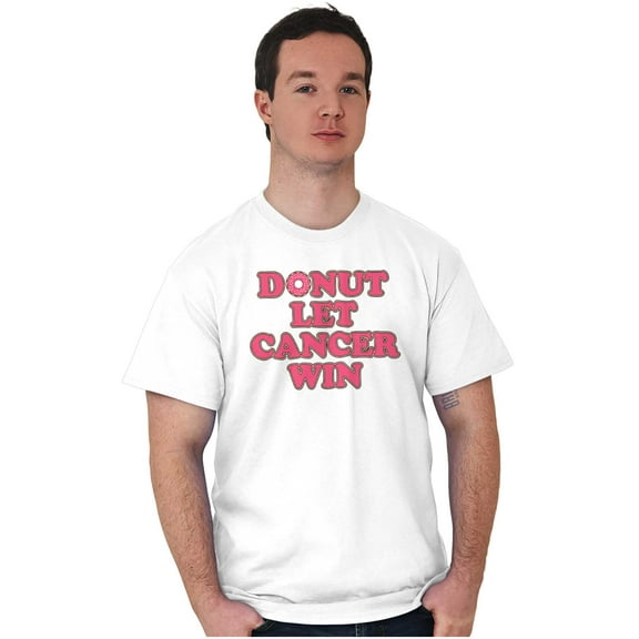 Donut Let Breast Cancer Win Women's Graphic T Shirt Tees Brisco Brands X