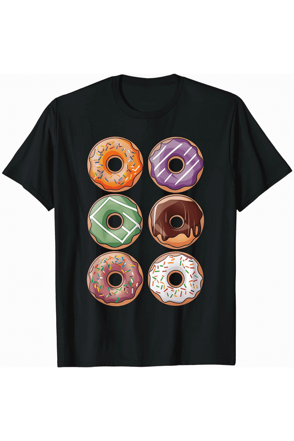 Donut Lover Funny Six Pack Donuts Design T-Shirt