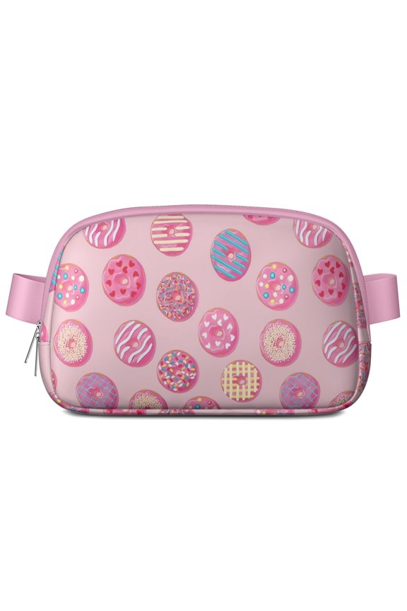 Donut Lover Waist Bag – Cute and Sweet Doughnut Patterned Fanny Pack for Dessert Fans, Colorful Candy-Inspired Design