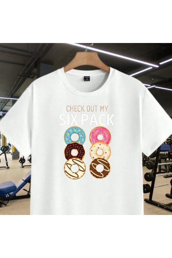 Donut Lover's Workout Tee, Fun T-Shirt for Body Builders, Cute Gift, Foodie Apparel, Casual Wear, Gym Style, Birthday Gift