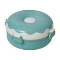 Donut Lunch Box Round Shape Divided Box With Lid Includes Spoon and