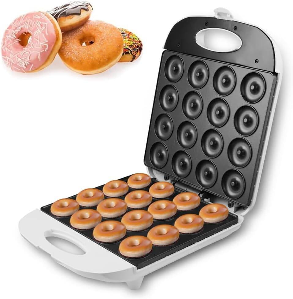 Aoresac Mini Donut Maker Machine for Kid-Friendly Breakfast, Snacks,  Desserts  More with Non-stick Surface, Makes Doughnuts, Donut Print 