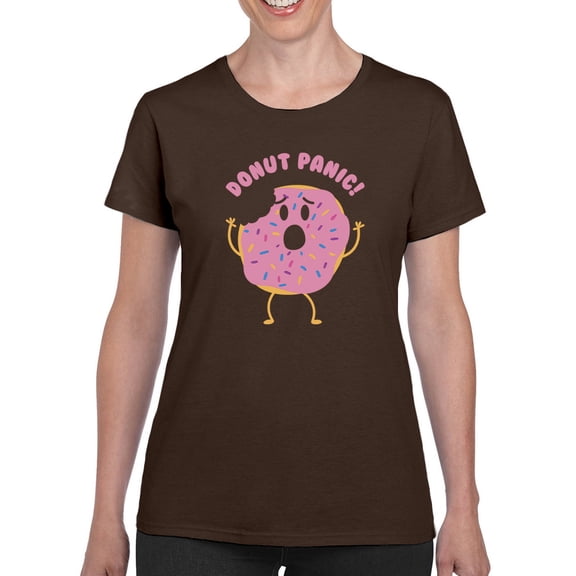 Donut Panic T-Shirt Women -Smartprints Designs, Female Small