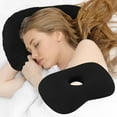 thumbnail image 1 of Donut Pillow with Center Hole for Ear Protection, Adjustable Filling Side Sleeper Pillow for Pain Relief, Machine Washable Travel Pillow in Multiple Colors 17.3x12.6 Inch, 1 of 7