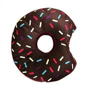 Donut Pillow for Ear Piercings - Comfortable Soft Ear Pillow for Side Sleeping - Reduces Ear Discomfort - Fun Decor, Stuffed Cushion and Toy, 14 Inches by TRUYOND (Brown Chocolate)