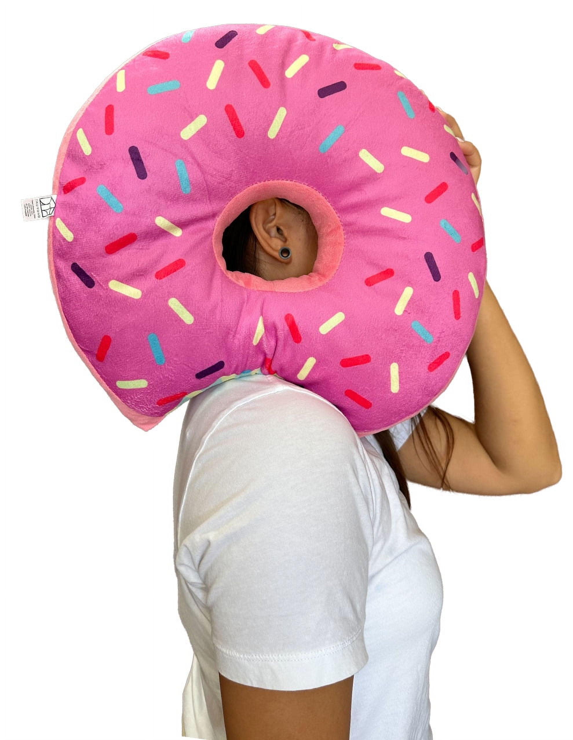 Donut Pillow for Ear Piercings - Comfortable Soft Ear Pillow for Side  Sleeping - Reduces Ear Discomfort - Fun Decor, Stuffed Cushion and Toy, 14