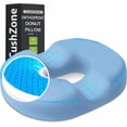 thumbnail image 1 of Donut Pillow Seat Cushion - Cooling Gel Donut Chair Cushions, Memory Foam Seat Cushion for Office & Home, Car Seat Cushion and Butt Pillow, Hemorrhoids Pillow and Tailbone Pain Relief, Light Blue, 1 of 11