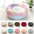thumbnail image 1 of Donut Plush Pet Bed for Dogs & Cats Soft Warm Calming Bed Round Cuddler, 1 of 7