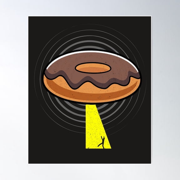 Donut Poster Wall Art, Modern Wall Decor For Living Room Bedroom, 8x12 UNFRAMED