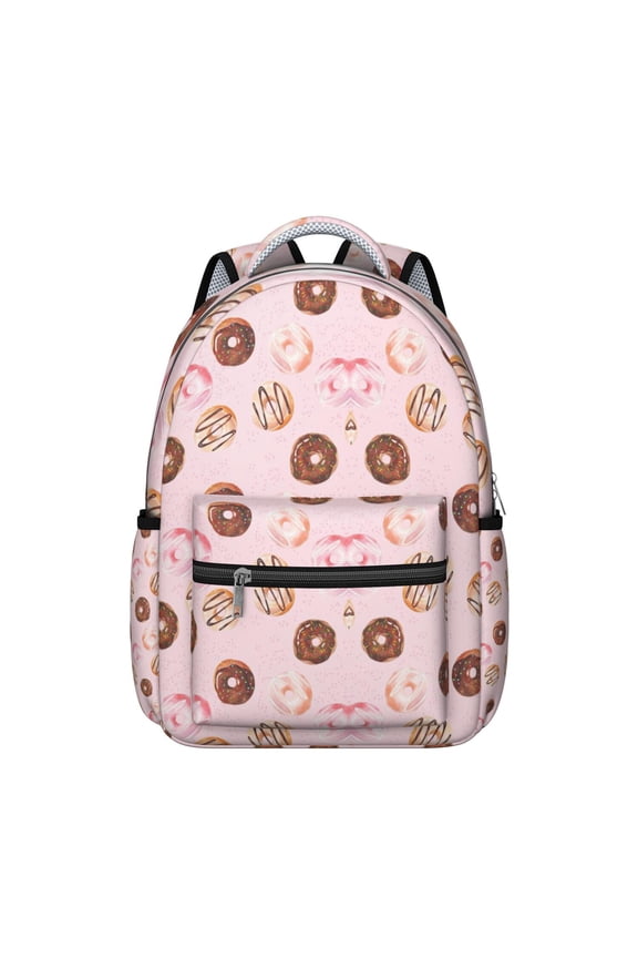 Donut Print Everyday Backpack - Stylish & Durable Bag for Students & Adults, Donut Design, Large Capacity, Padded Shoulder Straps, Perfect Donut Gift
