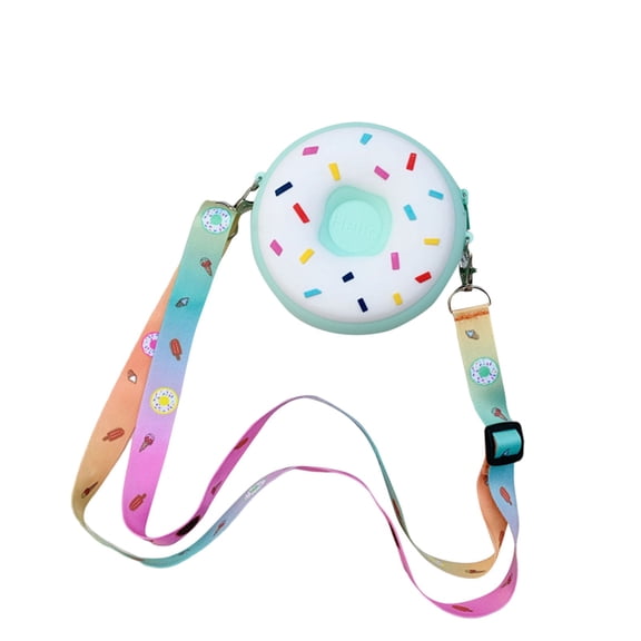 Donut/Rainbow Pop-It Silicone Crossbody Bag, Multifunctional Stress Relief Squeeze, For Daily Outings & Travel