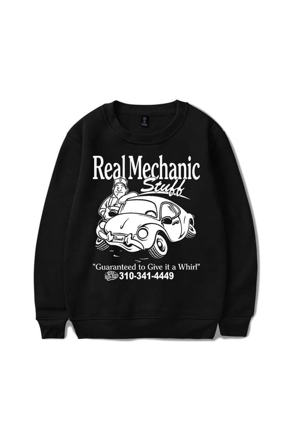 Donut Real Mechananic Crewneck Sweatshirt Merch Casual Sweatshirt Unisex Clothing