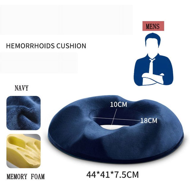 Donut Seat Cushion Firm Pillow for Hemorrhoids, Prostate, Pregnancy