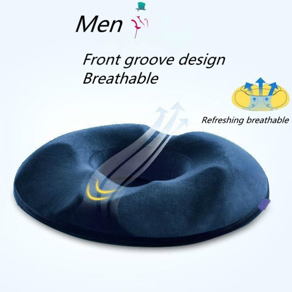 Trickonometry Donut Seat Cushion: Orthopedic Pillow for Tailbone/ Butt,  Lower Back, Hemorrhoid, Bed Sores, Pressure/ Pain Relief, Pregnancy,  Postpartum, Surgery, Coccyx, Sciatica, Prostate (White) 