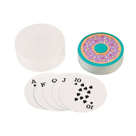 Donut Shaped Playing Cards - Party Favors - 12 Pieces