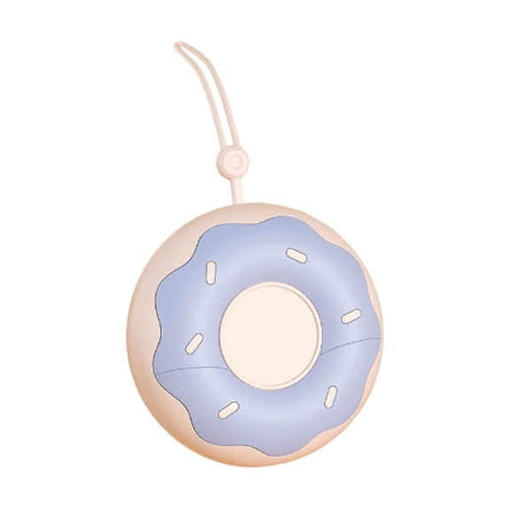 Donut Shaped Pocket Portable Lint Roller Refillable High Adhesive Sticky Sheets Mini Pet Hair Lint Dust Remover for Travel Clothes Sofas Car Interiors(Blue-9cm)