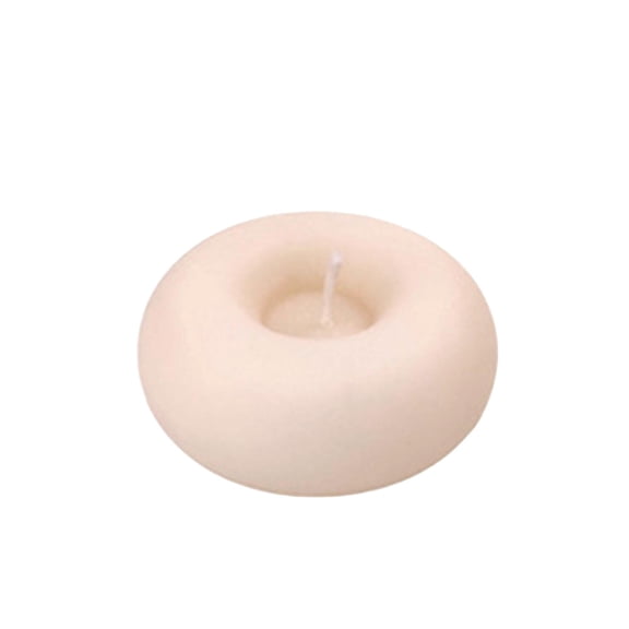 Donut-Shaped Scented Candle, Handmade Geometric Wax Table Decor for Living Room, Bedroom and Gift Display