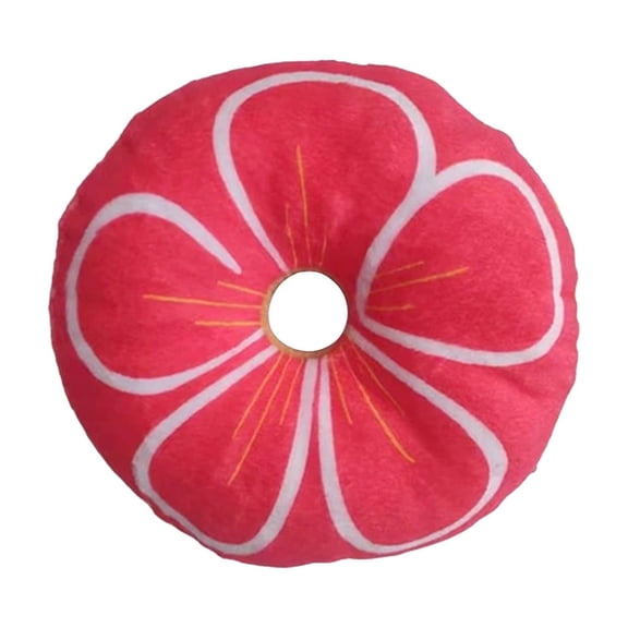 Donut Shaped Squeaky Pet Toy, 4.13Inch Built-In Gentle Sound Squeaker Ultra Lightweight Resilient Gentle On Gums Interactive Cuddle Play Toy for Indoor Cats Small Breed Dogs,Pink