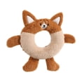 thumbnail image 1 of Donut Shaped Squeaky Plush Dog Toy, Soft Ring Chew for Puppy Teething, Interactive Boredom Relief, Small Medium Dogs(Brown), 1 of 6