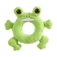 thumbnail image 1 of Donut Shaped Squeaky Plush Dog Toy, Soft Ring Chew for Puppy Teething, Interactive Boredom Relief, Small Medium Dogs(Green), 1 of 6