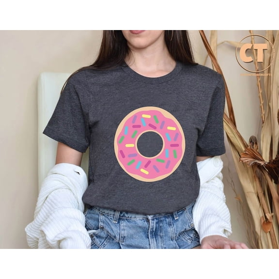 Donut Shirt, Donut Birthday Tshirt, Food Tee, Trendy Foodie Gift, Donut Lover Shirt, Donut Mom T-shirt, Donut Party Tee,Pink Donut Tee SWEATSHIRT All Size S-5XL