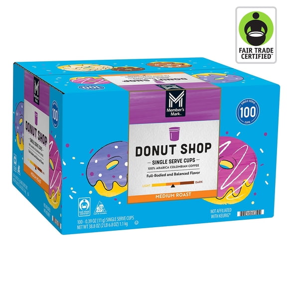 Member's Mark Donut Shop Coffee (100 single-serve cups)