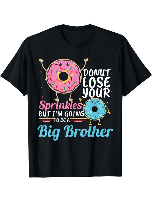 Donut Sprinkles Big Bro Gender Reveal Pregnancy Baby Reveal T-Shirt, Vintage Birthday Gift