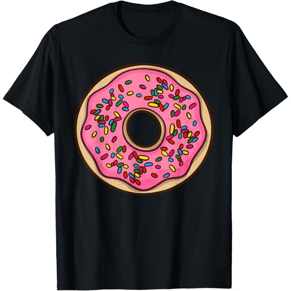 Donut Sprinkles Doughnut Fried Dough Sweet Snack Dessert T-ShirtMen's and women's pure cotton short-sleeved shirts
