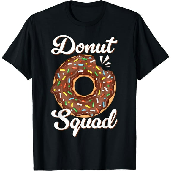Donut Squad Chocolate Doughnut Sprinkle Birthday Kids Boys T-ShirtMen's and women's pure cotton short-sleeved shirts