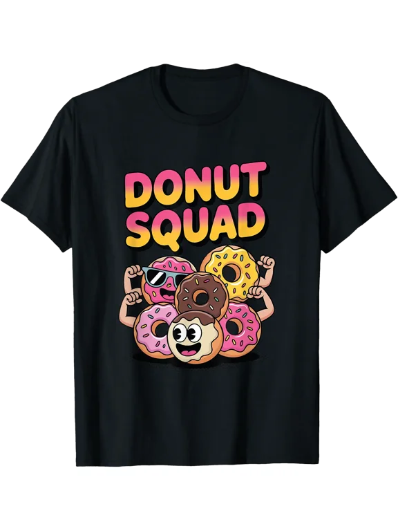 Donut Squad Funny Flexing Food Lover Fun T-Shirt
