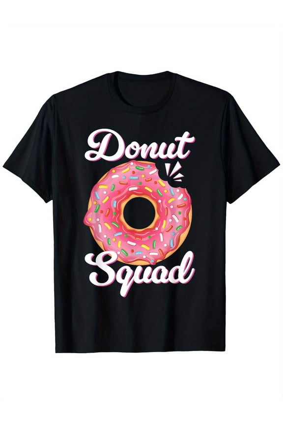Donut Squad Sprinkle Pink Doughnut Birthday Party Boys Girls Girls T-Shirt, Gift for Men Women Dad Mom Friends OWN