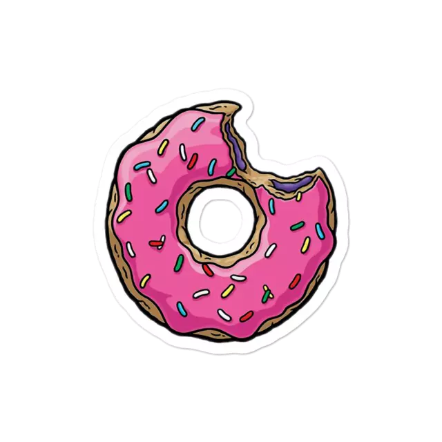 Donut Sticker Cartoon Decal Phone Decal Water Bottle Stickers Car ...