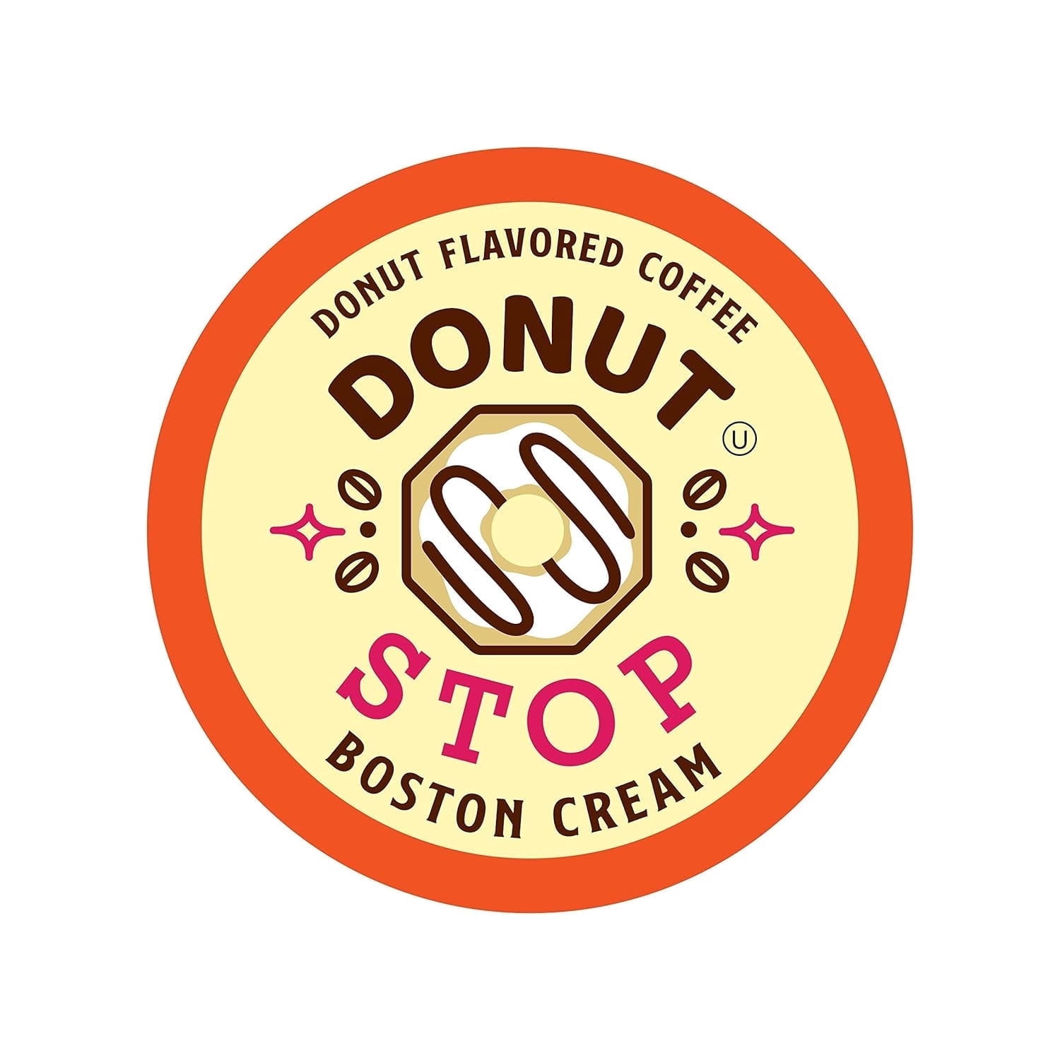 Donut Stop Flavored Pods Compatible with 2.0 K Cup Brewers Flavor, Boston Cream Flavor, 40 Count