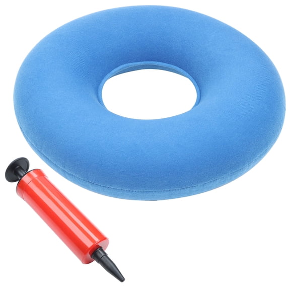 Donut Tailbone Pillow Hemorrhoid Cushion - New Inflatable Round Chair Pad Hip Support Hemorrhoid Seat Cushion with Pump Donut Pillow for Tailbone Pain(Blue)