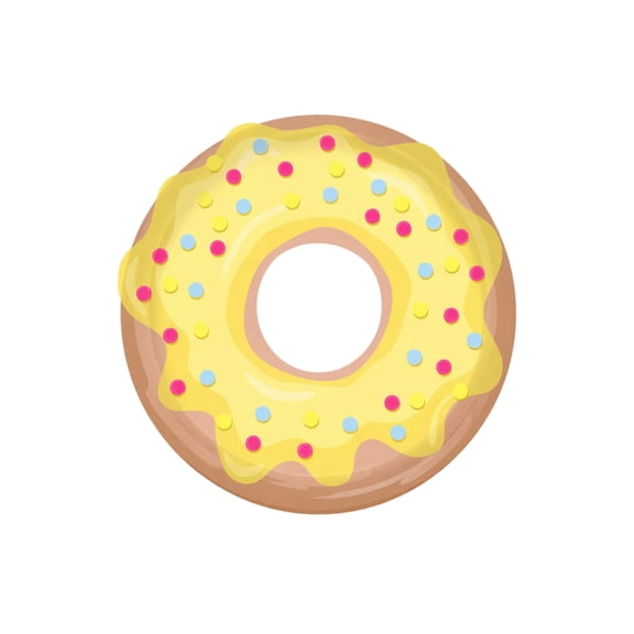 Donut Theme Party Paper Plates 7 Inch Disposable Dessert Plates for Birthday Party Tableware Supplies Set 10 Pieces