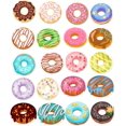 thumbnail image 1 of Donut Thick Gel Clings Stickers 1.5inch 20Pcs Dessert Window Gel Stickers for Kids, Removable and Reusable Gel Decals, 1 of 4