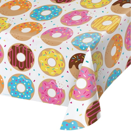 Donut Time 54" x 102" Plastic Tablecloth