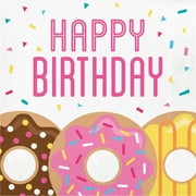 Donut Time Birthday Paper Lunch Napkins 16 Count for 8 Guests