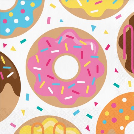 Donut Time Paper Lunch Napkins 48 Count for 24 Guests
