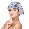 thumbnail image 1 of Donut with the USA Fag Silk Bonnet for Sleeping Women/Men, Adjustable Elastic Satin Bonnet Bonnet for Sleeping, Soft Similar Silk Curly Hair Bonnet for Sleeping, 1 of 7