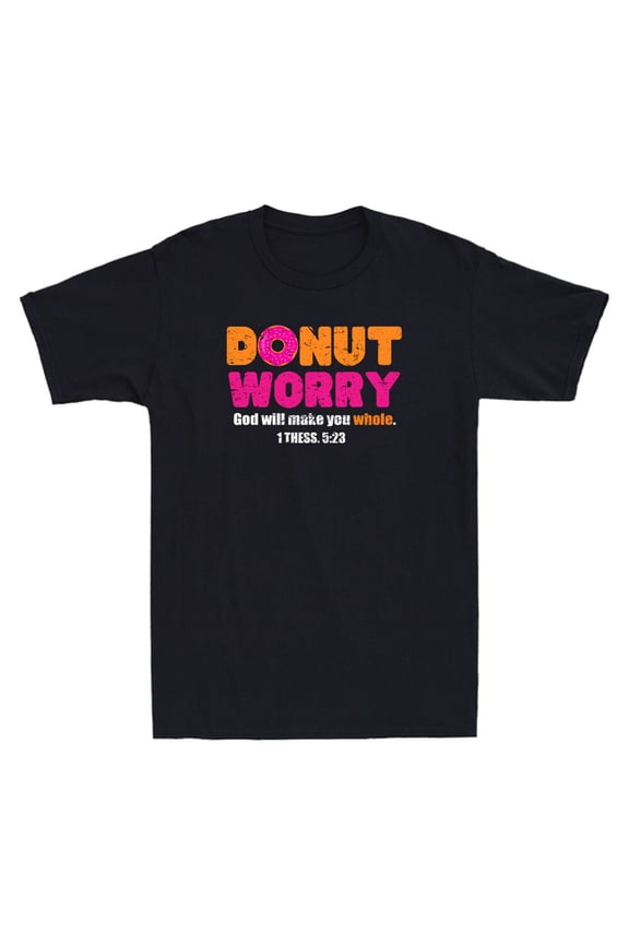 Donut Worry God Will Make You Whole - Funny Donut Lover Gift Retro Men's T-Shirt
