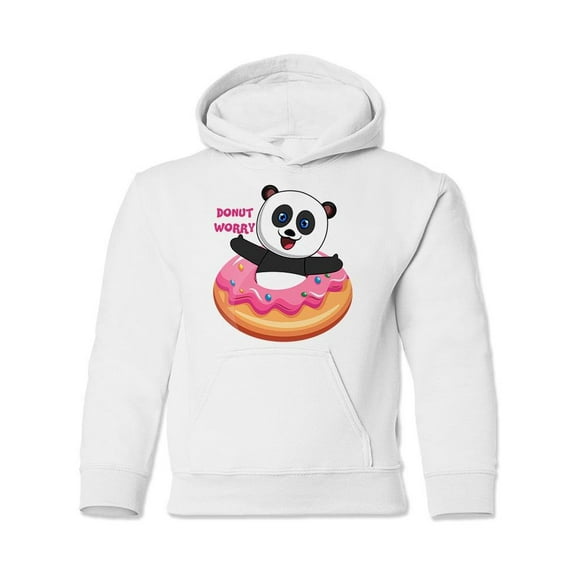 Donut Worry Panda Hoodie Juniors -Image by Shutterstock,  Small