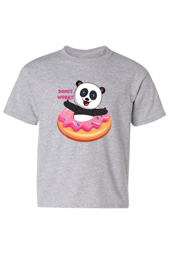 Donut Worry Panda T-Shirt Juniors -Image by Shutterstock, Medium