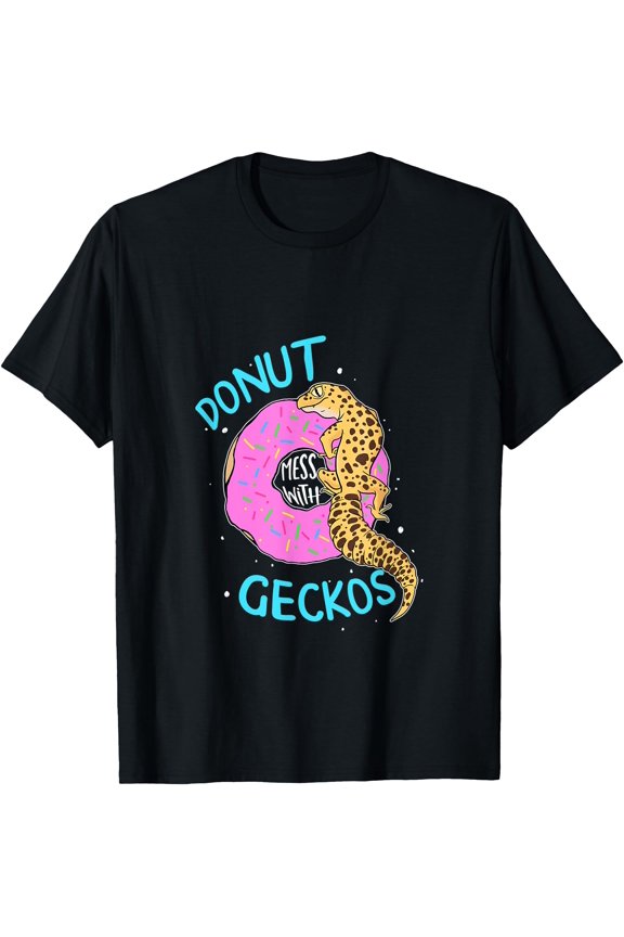 Donut geckos Leopard Gecko Lizard reptile keeper T-Shirt